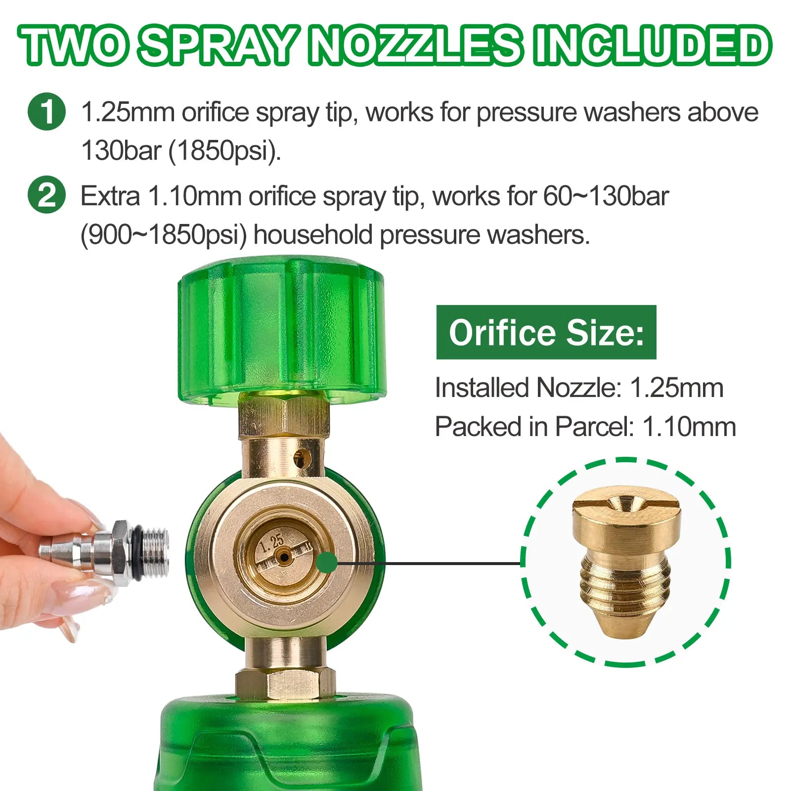 BEAR FORCE Pressure Washer Gun 3000 PSI with Magnetic Connection Foam Cannon 32oz/ 1L & Orifice Nozzle 1.10mm, Adjustable Foam Blaster, Power Washer Spray Gun with 3/8'' Swivel Quick Connect, M22-15mm Connector, Car Wash