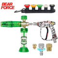BEAR FORCE Pressure Washer Gun 3000 PSI with Magnetic Connection Foam Cannon 32oz/ 1L & Orifice Nozzle 1.10mm, Adjustable Foam Blaster, Power Washer Spray Gun with 3/8'' Swivel Quick Connect, M22-15mm Connector, Car Wash